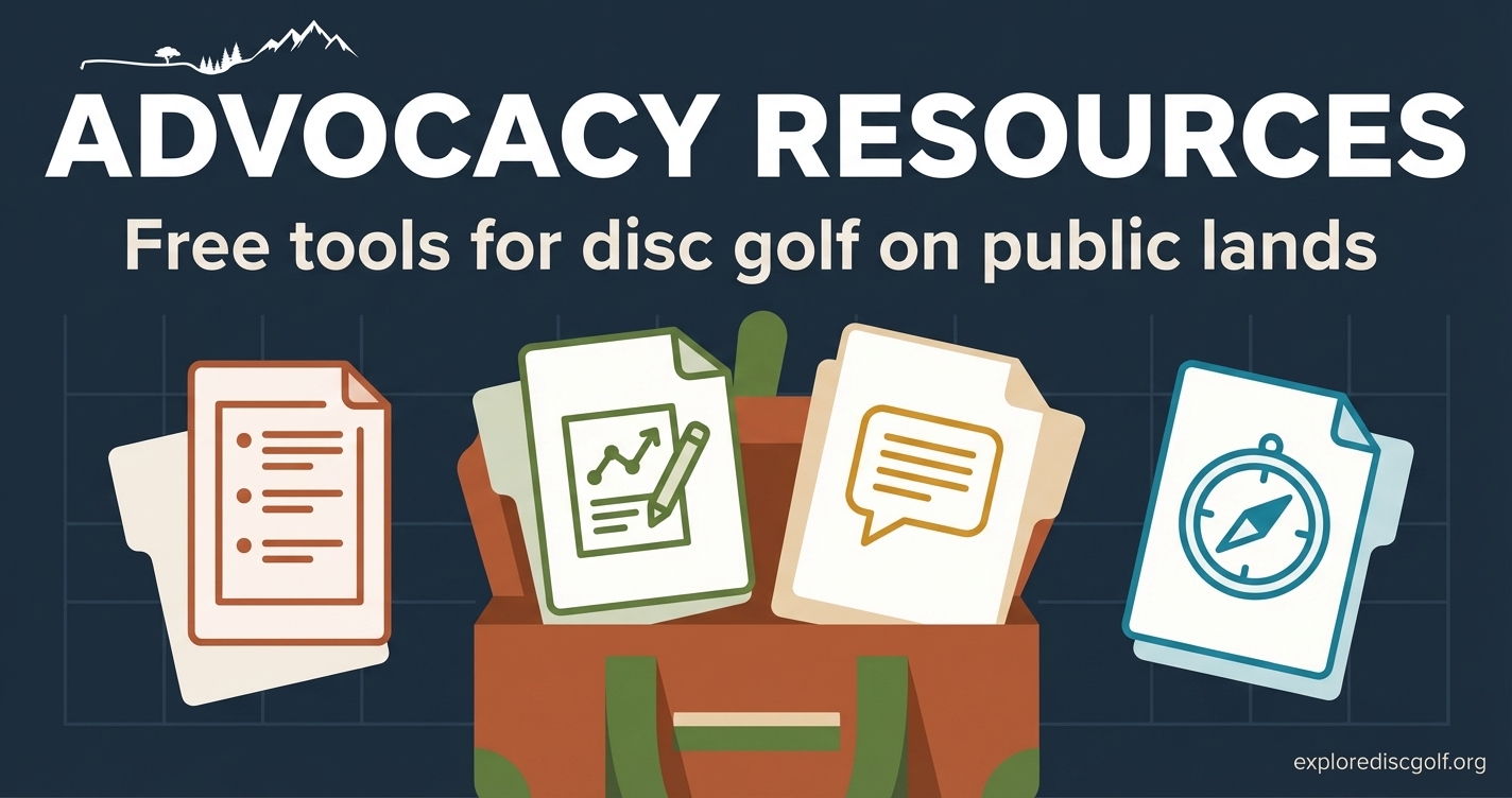 Advocacy Resources — free tools for disc golf on public lands